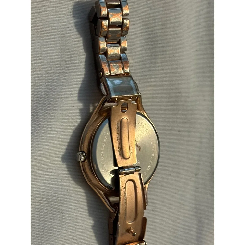 Rose Gold Rhinestone Bezel Watch Elegant‎ Womens Analog Fashion Jewelry